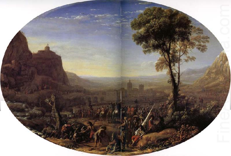 Gellee Claude,dit le Lorrain Le Pas de Suze force par Louis XIII oil painting picture